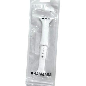Silicone White Sports Slim Watch Band For Apple Watch Size 42mm-44mm